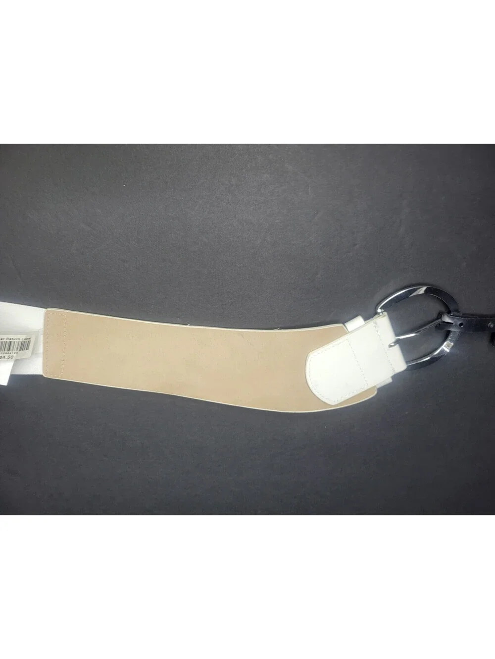 INC INTERNATIONAL CONCEPTS Womens Wide Stretch belt white M/L